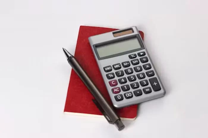 Calculator and financial records